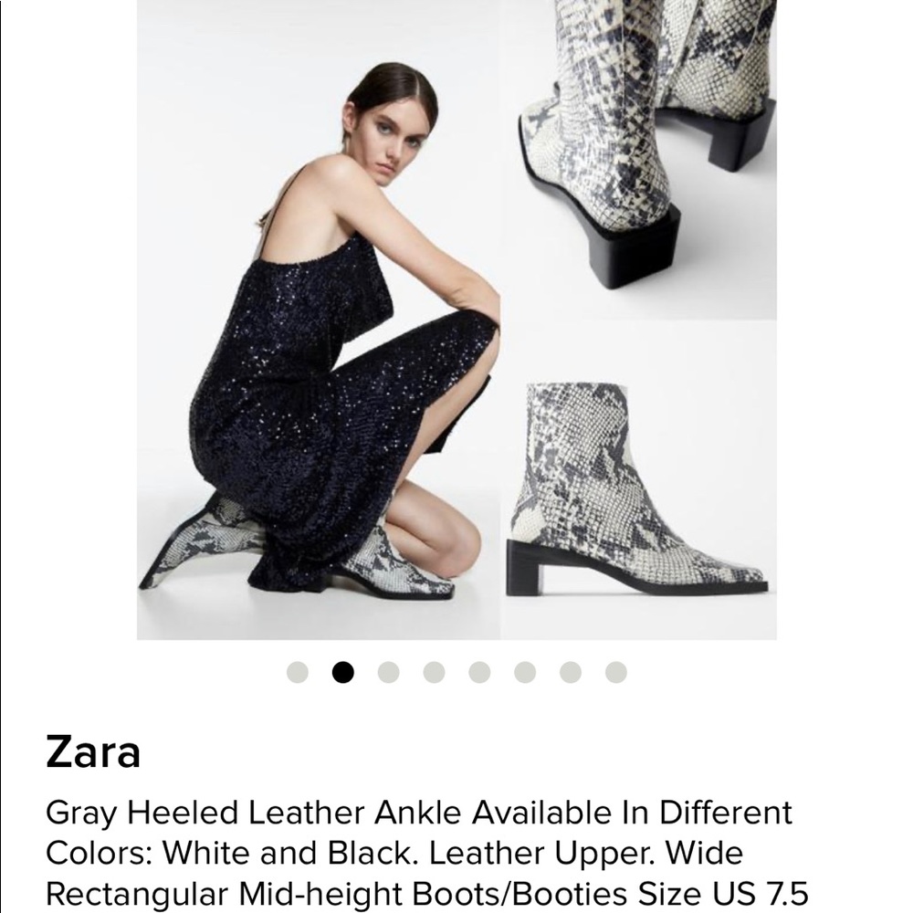 Zara booties python embossed - Picture 2 of 14